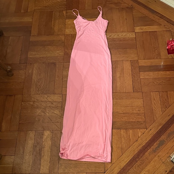Pink Spaghetti Strap Maxi Dress - Picture 1 of 3